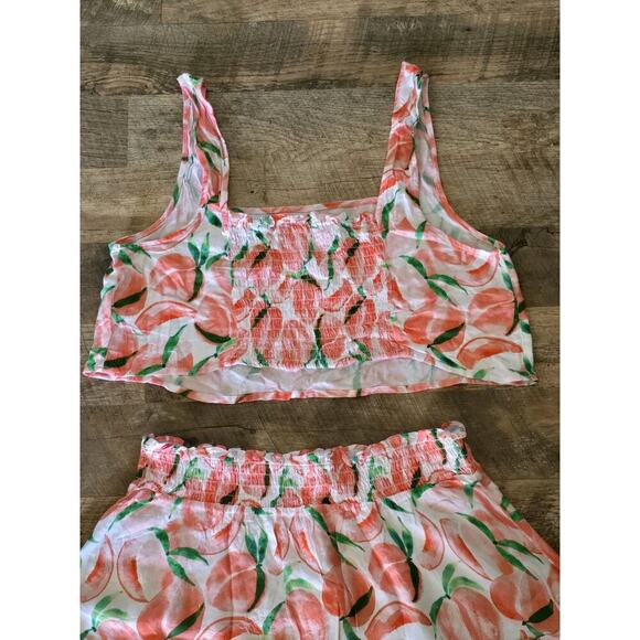 Anthropologie Breezy Cover-up Skirt Set Size Medium Smocked Waist Band & Back - Picture 8 of 8